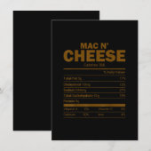 Invitation Données nutritionnelles de Mac N Cheese pour la fa (Devant / Derrière)