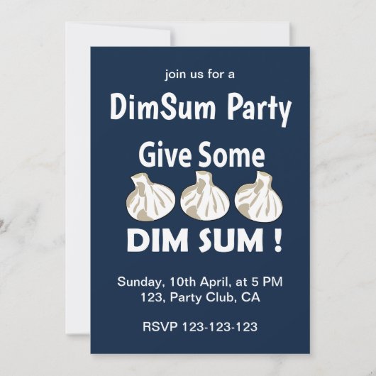 Invitation Donner Un Dim Sum Party (Devant)