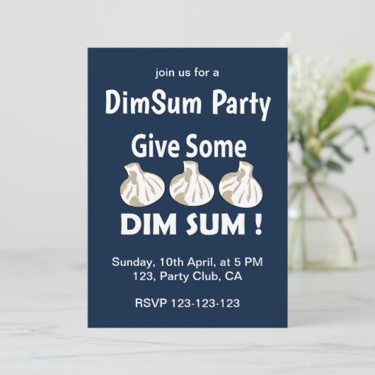 Invitation Donner Un Dim Sum Party (Debout devant)