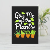 Invitation Donnez au jardinier toutes les plantes (Debout devant)