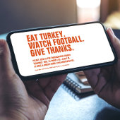 Invitation Donnez grâce simple et moderne orange Thanksgiving