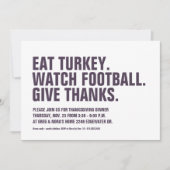 Invitation Donnez grâce simple prune moderne simple Thanksgiv (Devant)