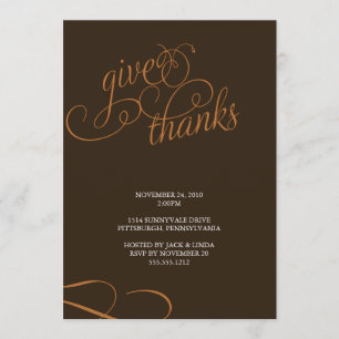 Invitation donnez les mercis {l'invitation de dîner de