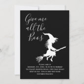 Invitation Donnez-moi tous les Boos Black & White Halloween P (Devant)