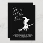 Invitation Donnez-moi tous les Boos Black & White Halloween P (Devant / Derrière)