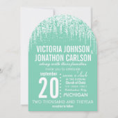 Invitation Donnez votre photo Confetti Typographie moderne (Devant)