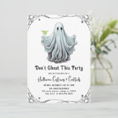 Invitation Dont Ghost Cette fête Fête d'Halloween adulte (Debout devant)