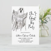 Invitation Dont Ghost Cette fête Fête d'Halloween adulte (Debout devant)