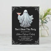 Invitation Dont Ghost Cette fête Fête d'Halloween adulte (Debout devant)