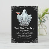Invitation Dont Ghost Cette fête Fête d'Halloween adulte (Debout devant)