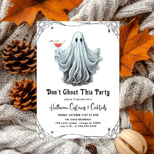 Invitation Dont Ghost Cette fête Fête d'Halloween adulte