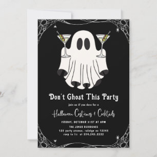 Invitation Dont Ghost Cette Partie Martini Halloween