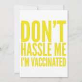 INVITATION DON'T HASSLE ME I'M VACCINATED (Dos)