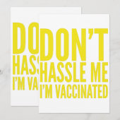 INVITATION DON'T HASSLE ME I'M VACCINATED (Devant / Derrière)