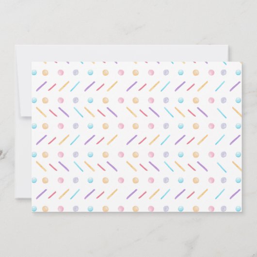 Invitation Donut 5h fête d'anniversaire Donut Five is Sweet P (Dos)