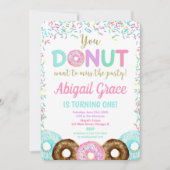 Invitation Donut arrose la fille de l'invitation à la fête d' (Devant)