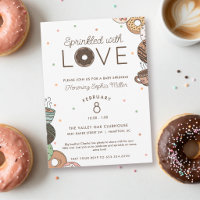Donut au Chocolat Bébé Poudré 'Saupoudré d'Amour'