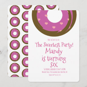 Invitation Donut au Chocolat de la Saint-Valentin Minimaliste