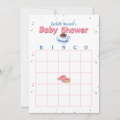 Invitation Donut Baby shower Sprinkings Bingo Jeu (Devant)