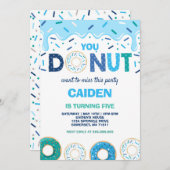 Invitation Donut Birthday Invitation, tu ne veux pas manquer  (Devant / Derrière)