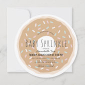 Invitation Donut Caramel Virtual Baby Sprinkle Shower Circle (Devant)