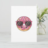 Invitation Donut Cool avec Lunettes de Soleil (Debout devant)