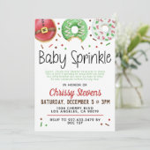 Invitation Donut de Noël Baby Sprinkle Douche (Debout devant)