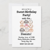 Invitation Donut Doughnut Funny Sweet Anniversaire (Devant)