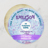 Invitation Donut DOUGHNUT veut rater, fête des beignets (Devant / Derrière)