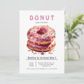 Invitation Donut doux 1er anniversaire (Debout devant)