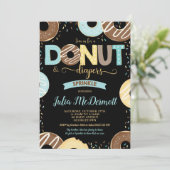 Invitation Donut et Diapers Baby Sprinkle Baby shower Garçon (Debout devant)