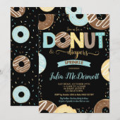 Invitation Donut et Diapers Baby Sprinkle Baby shower Garçon (Devant / Derrière)
