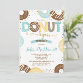 Invitation Donut et Diapeurs Baby Sprinkle Baby shower Garçon (Debout devant)