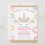 Invitation Donut Et Licorne N'arrêtez Pas D'y Croi (Devant)