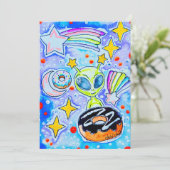 Invitation Donut extraterrestre (Debout devant)