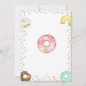 Invitation Donut First Birthday Girl Sweet Fun Cute (Dos)
