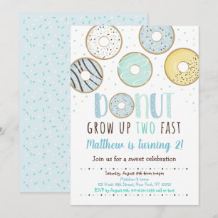 Invitation Donut Grow 2 Anniversaire rapide