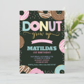 Invitation Donut Grow Up 1er anniversaire Fille Doughnut Part (Debout devant)