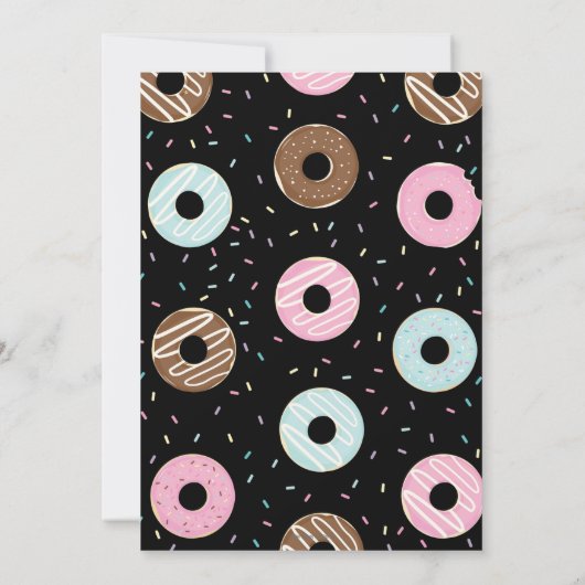 Invitation Donut Grow Up 1er anniversaire Fille Doughnut Part (Dos)