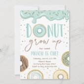 Invitation Donut Grow Up Blue Boy Fête d'anniversaire (Devant)