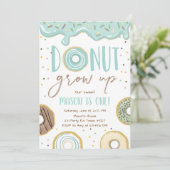 Invitation Donut Grow Up Blue Boy Fête d'anniversaire (Debout devant)