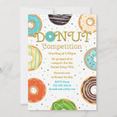Invitation Donut Grow Up Donut Boy ou Girl Birthday Party (Dos)