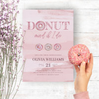 Donut Mind if I Do Chic Modern Pink Bridal Shower