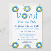Invitation Donut Miss La fête 1er Anniversaire (Devant)