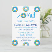 Invitation Donut Miss La fête 1er Anniversaire (Debout devant)