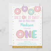 Invitation Donut Oh So Sweet Rose Gold Premier anniversaire (Devant)