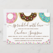 Invitation Donut Parsemé d'Amour Baby Sprinkle (Devant)