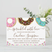 Invitation Donut Parsemé d'Amour Baby Sprinkle (Debout devant)