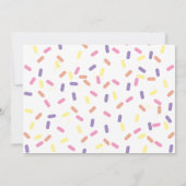 Invitation Donut Parsemé d'Amour Bébé Sprinkle Rose (Dos)