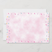 Invitation Donut Party Rainbow Sprinkles Girl Premier anniver (Dos)